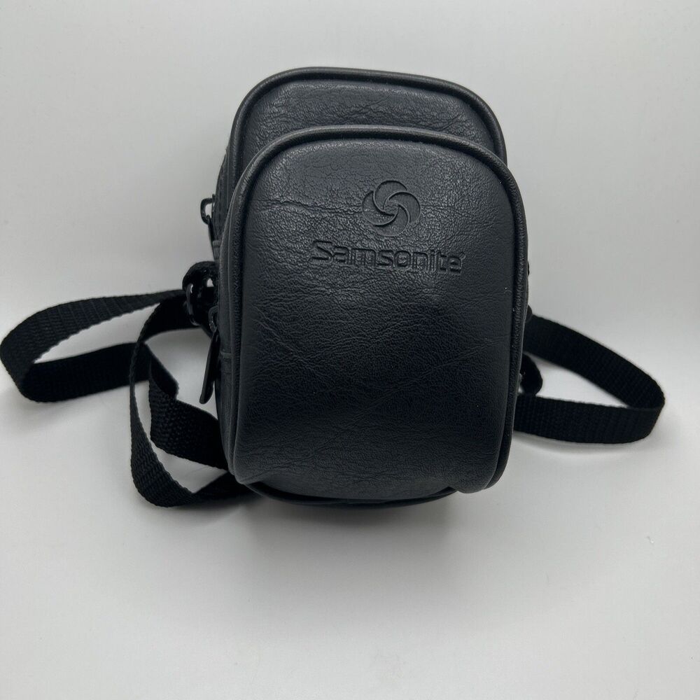 Samsonite Shoulder Travel Bag Camera Carry Case Black Vintage Adjustable Strap